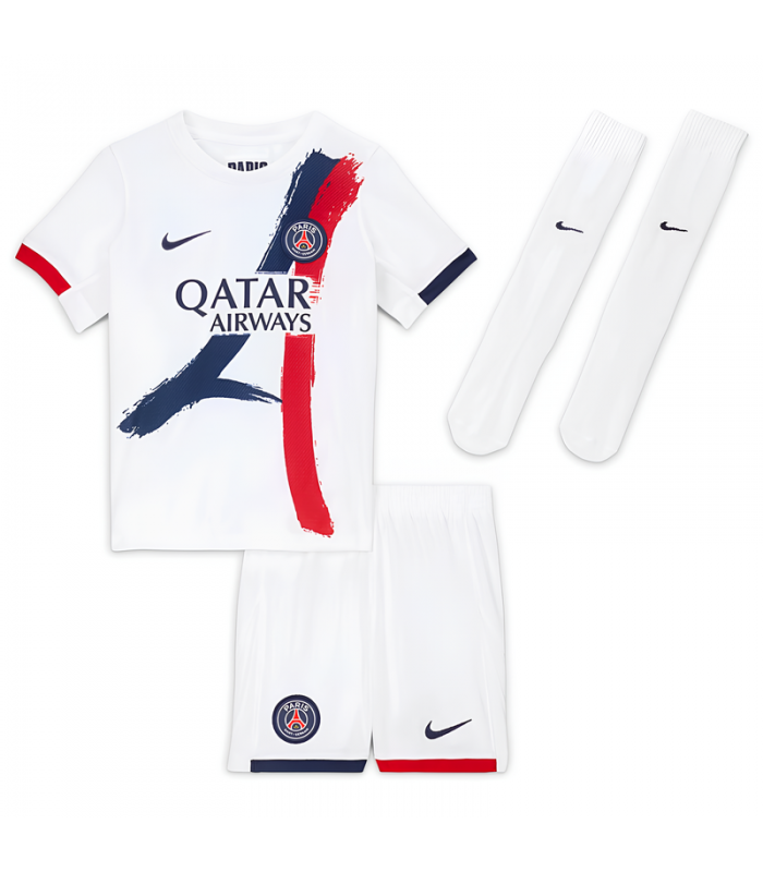 Ensemble Maillot Short Chaussettes PSG Paris Saint Germain Petit Enfant 2024/2025 Extérieur